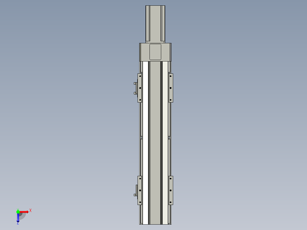 直线模组LHAT10-CA-S300-M-C3设计图纸俯视图