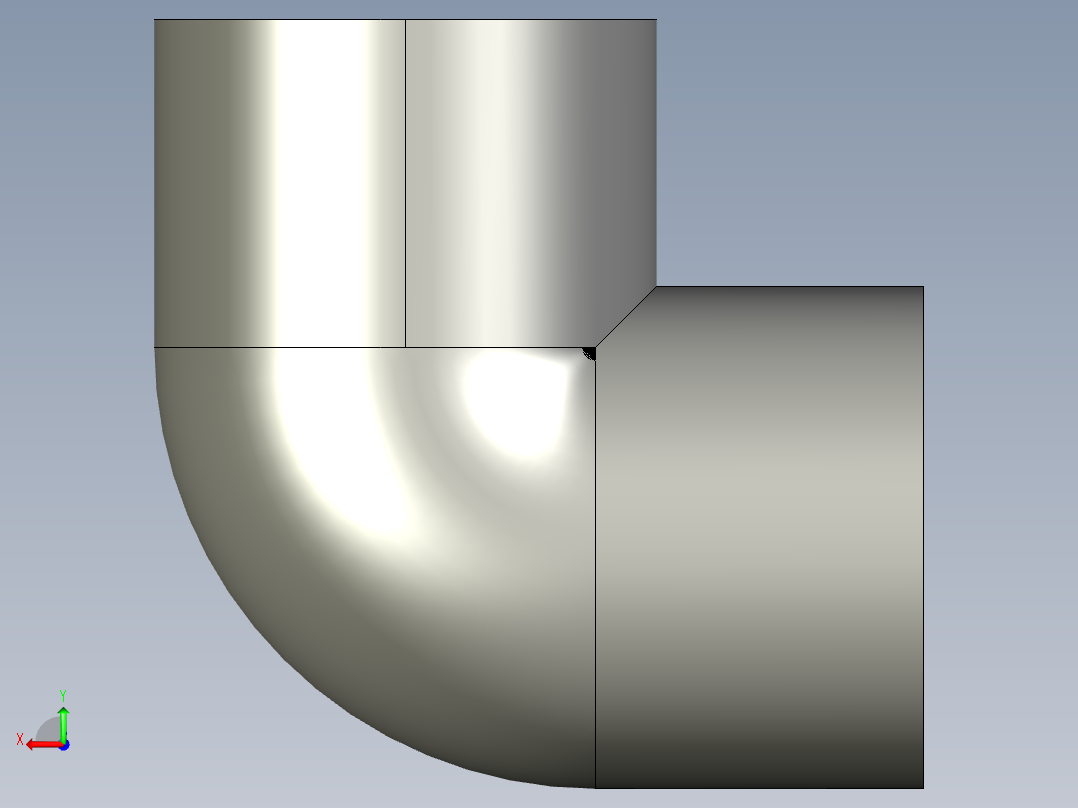 船舶管路系统SeaCor_90Elbow_SxS_37J106015_1.5in后视图