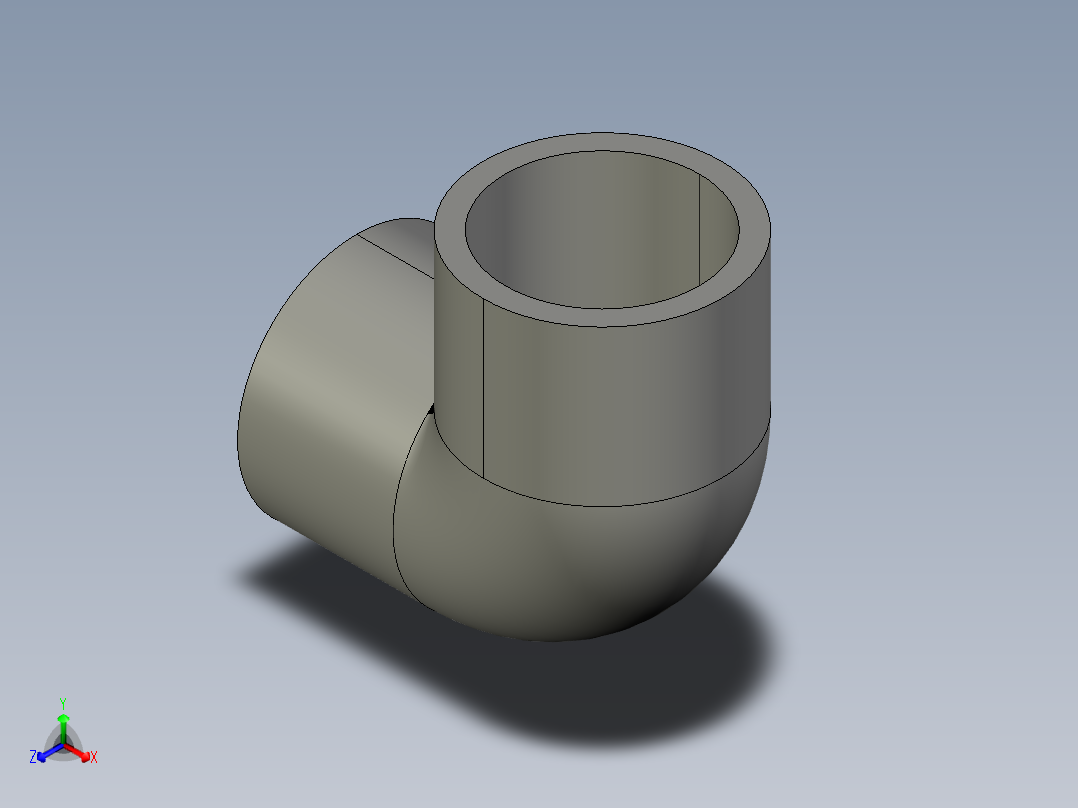 船舶管路系统SeaCor_90Elbow_SxS_37J106015_1.5in正等轴测图