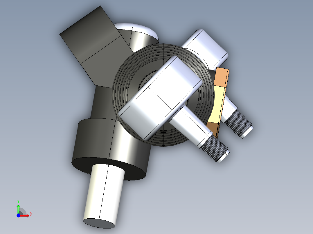 齿轮和齿条前视图