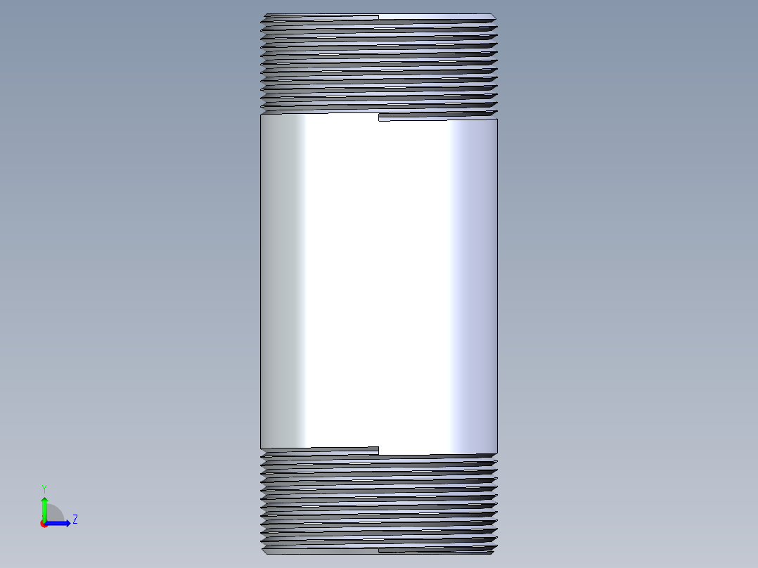 聚氯乙烯配件33-Sch80_Nipple_MPTxMPT_861-344_3in x 8in左视图