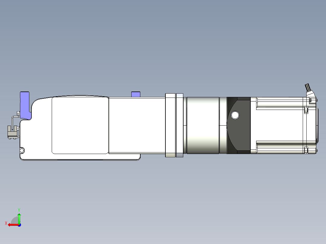 同步带滑台-半封闭B17-L100-S1800-L-P75-D3-N3后视图