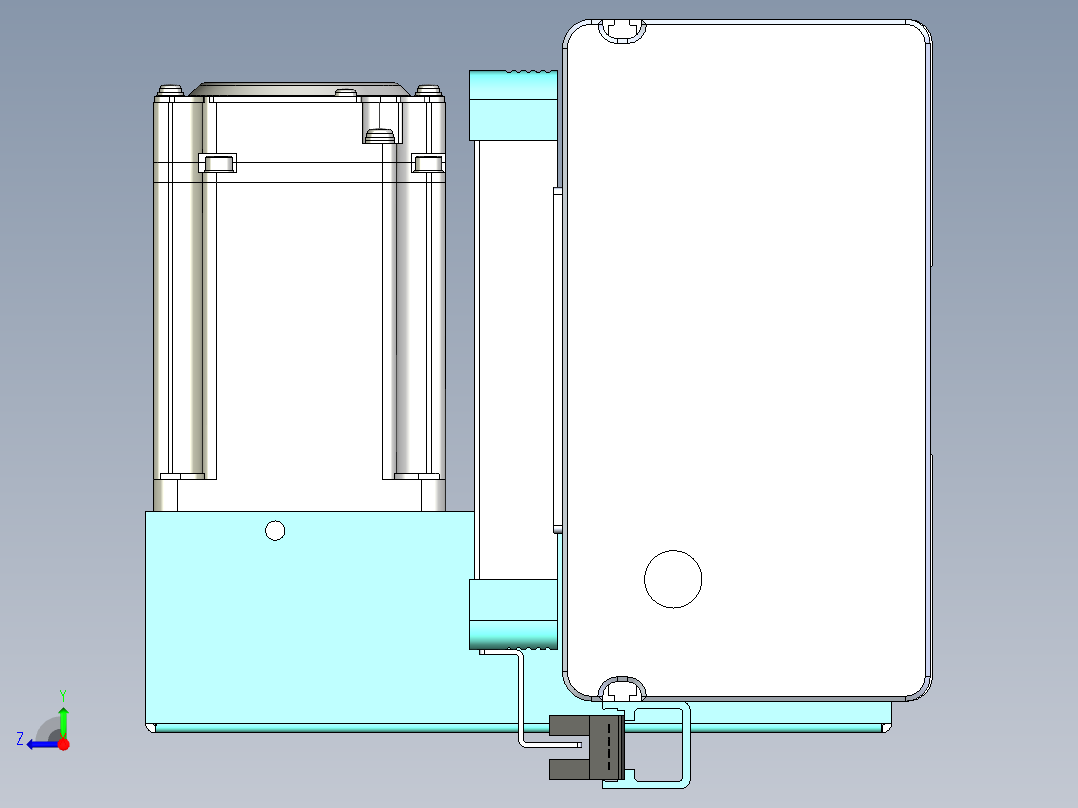 威洛博VBC同步带传动一无尘环境VBC14-L45-S300-BLU-ZP40-C3右视图
