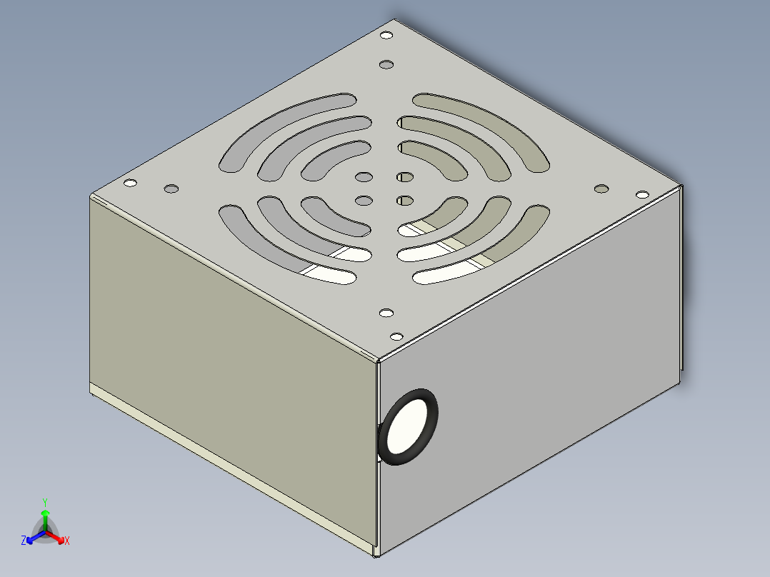 简化ATX PS单元120毫米风扇主视图