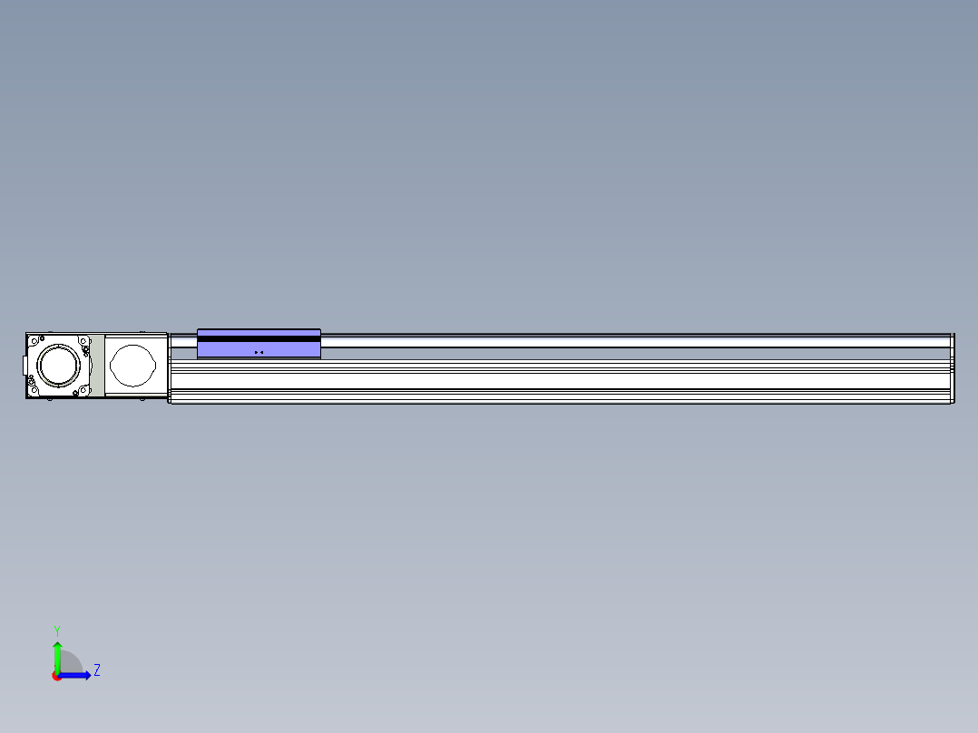 同步带滑台-半封闭B17H-L50-S750-R-P75-D3左视图