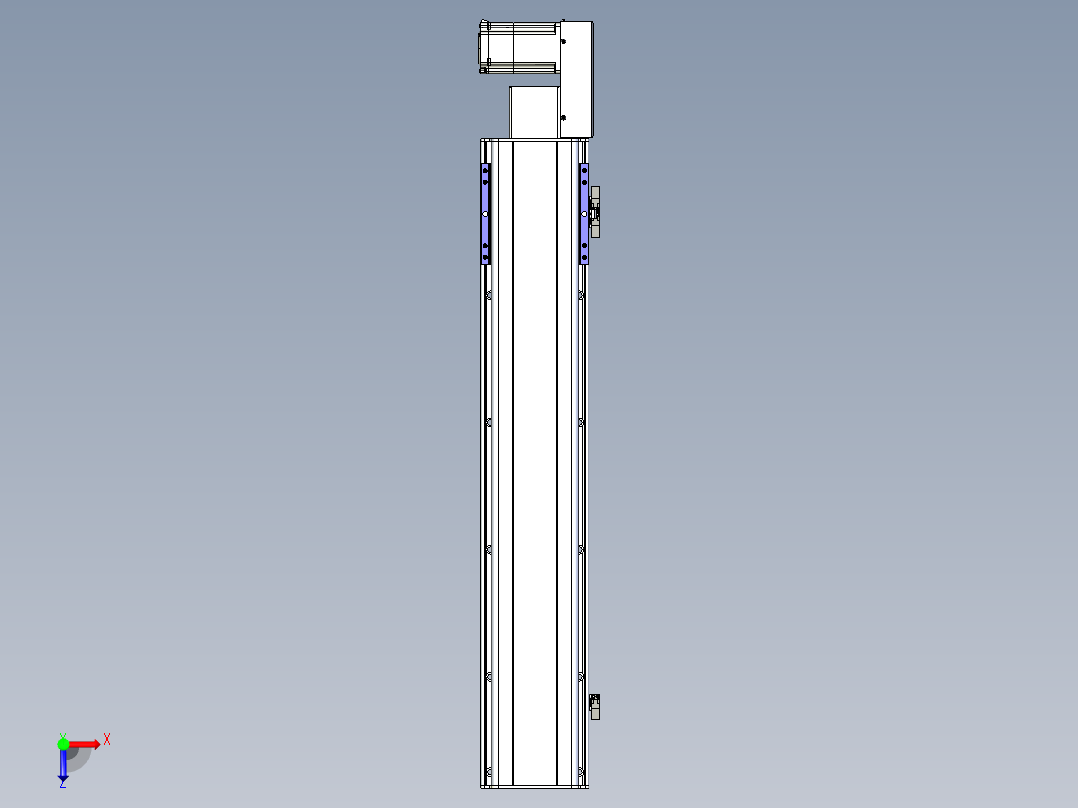 同步带滑台-半封闭B17H-L50-S750-R-P75-D3俯视图