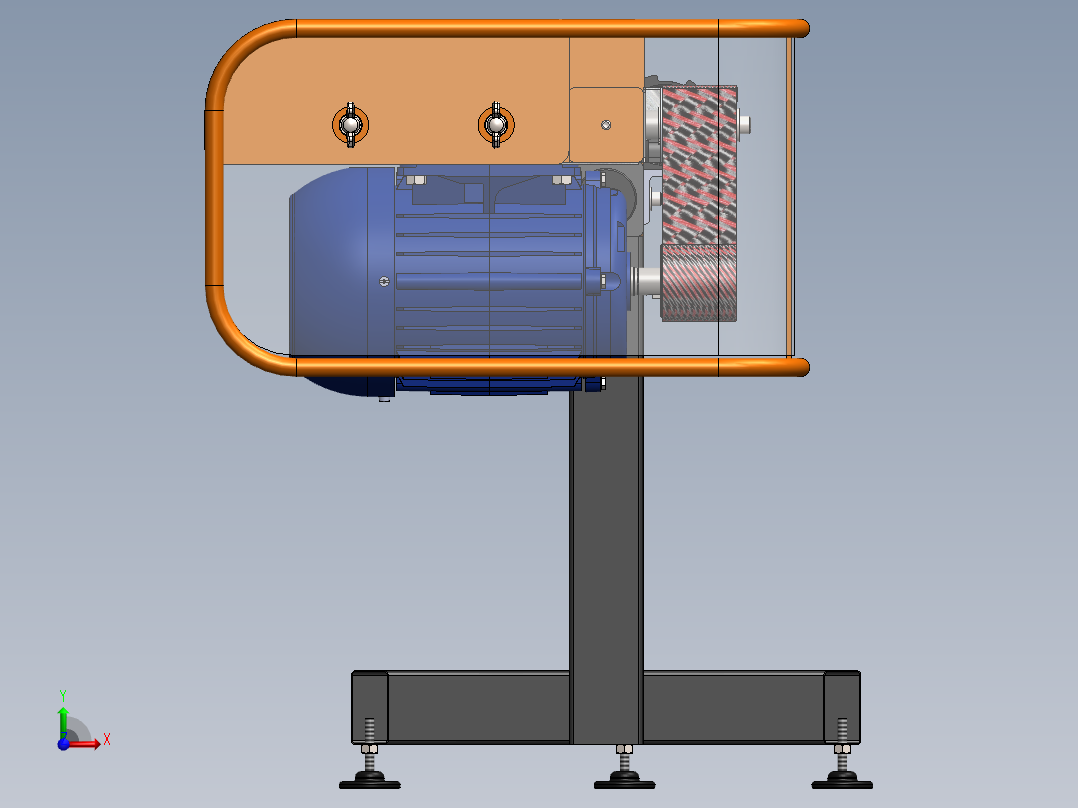 工业用带式砂光机前视图
