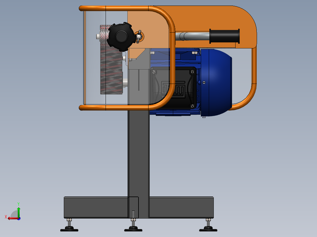 工业用带式砂光机后视图