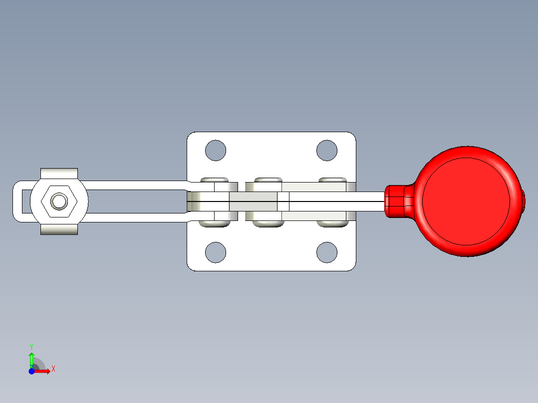 水平式夾鉗SSP(H)-3D多系列多零件图纸模型前视图