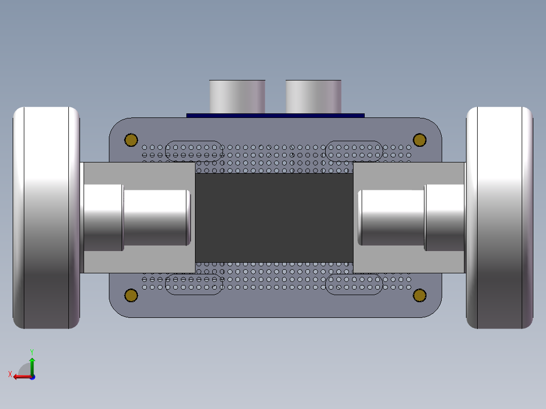 自平衡小车（三维+课设+程序+二维+电路图）后视图