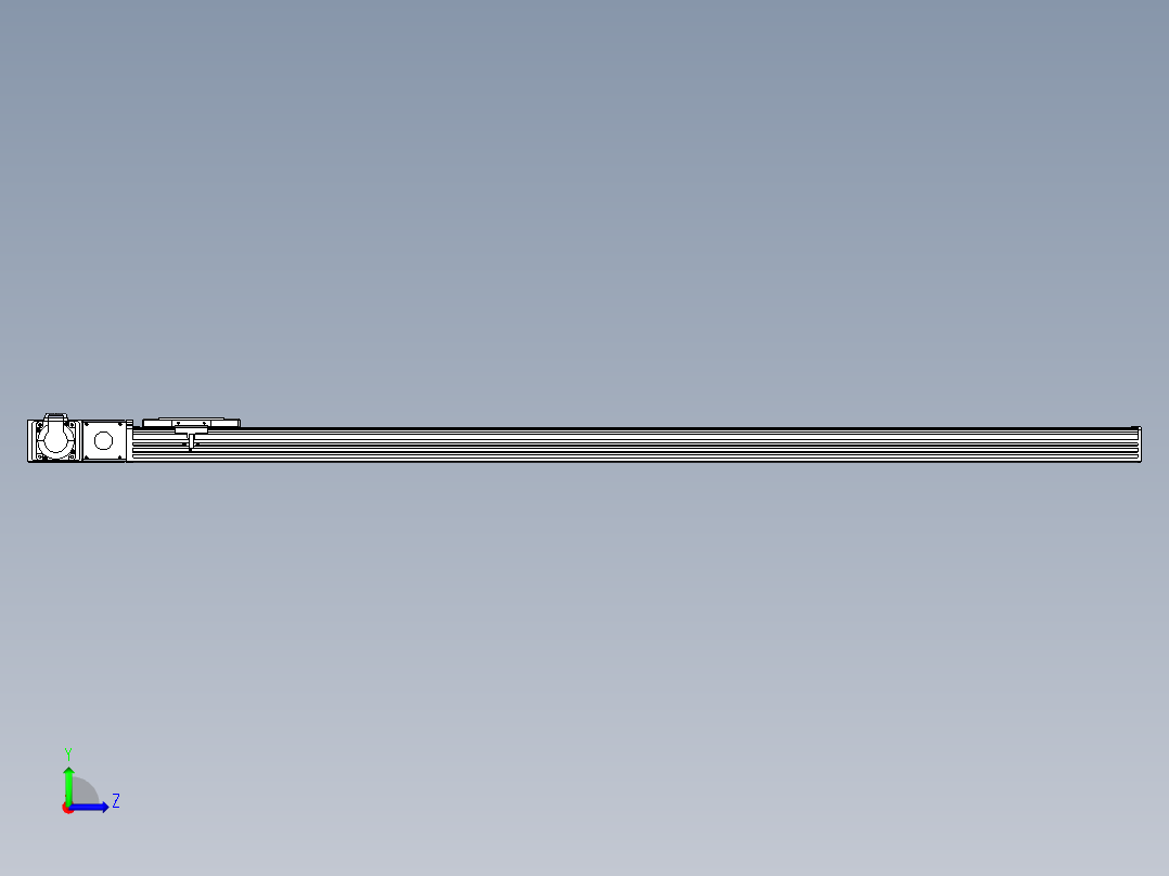 同步带全封闭直线模组TPA-HCB-110D-90-L1350-ML-C-P40-N3左视图