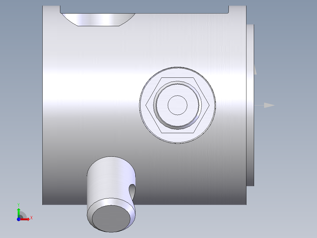 7款EP25DCBV液压缸,模型前视图