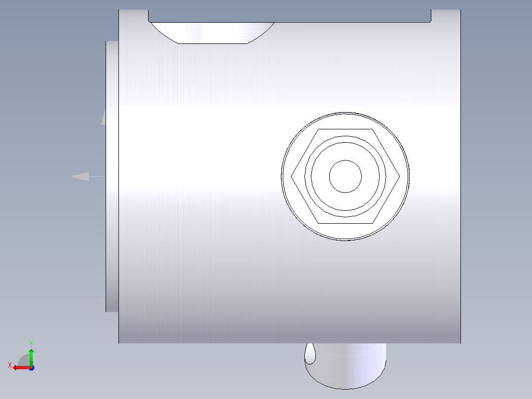 7款EP25DCBV液压缸,模型后视图