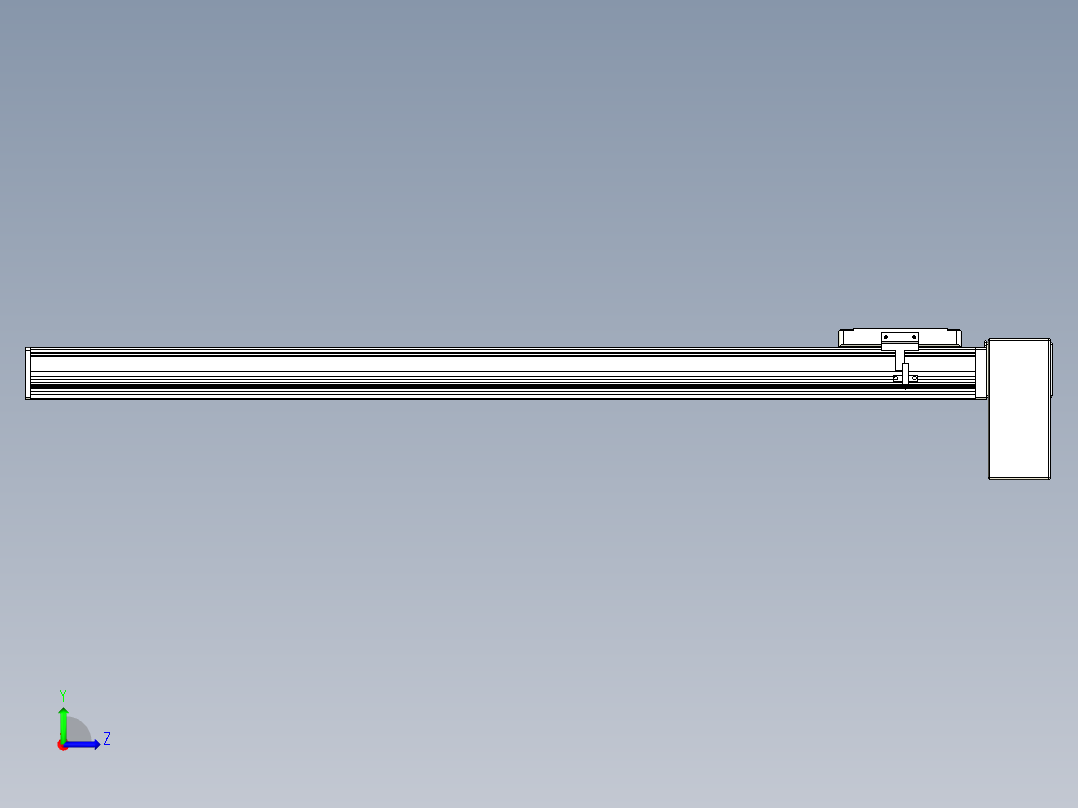 同步带全封闭直线模组TPA-HCB-105D-90-L800-LP-Y-P20-N3左视图