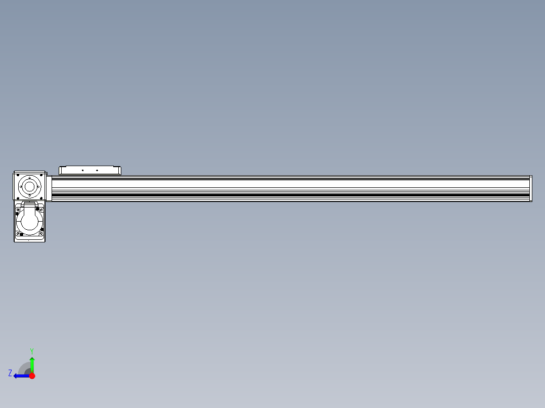 同步带全封闭直线模组TPA-HCB-105D-90-L800-LP-Y-P20-N3右视图