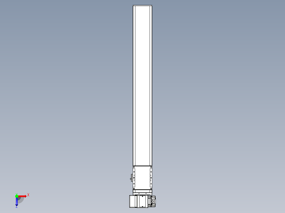 同步带全封闭直线模组TPA-HCB-105D-90-L800-LP-Y-P20-N3俯视图
