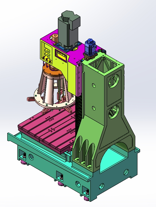 多轴立式钻床三维