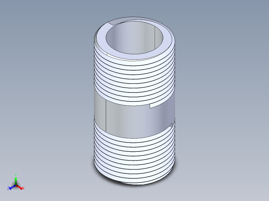 聚氯乙烯配件33-Sch80_Nipple_MPTxMPT_861-020_0.75in x 2in主视图