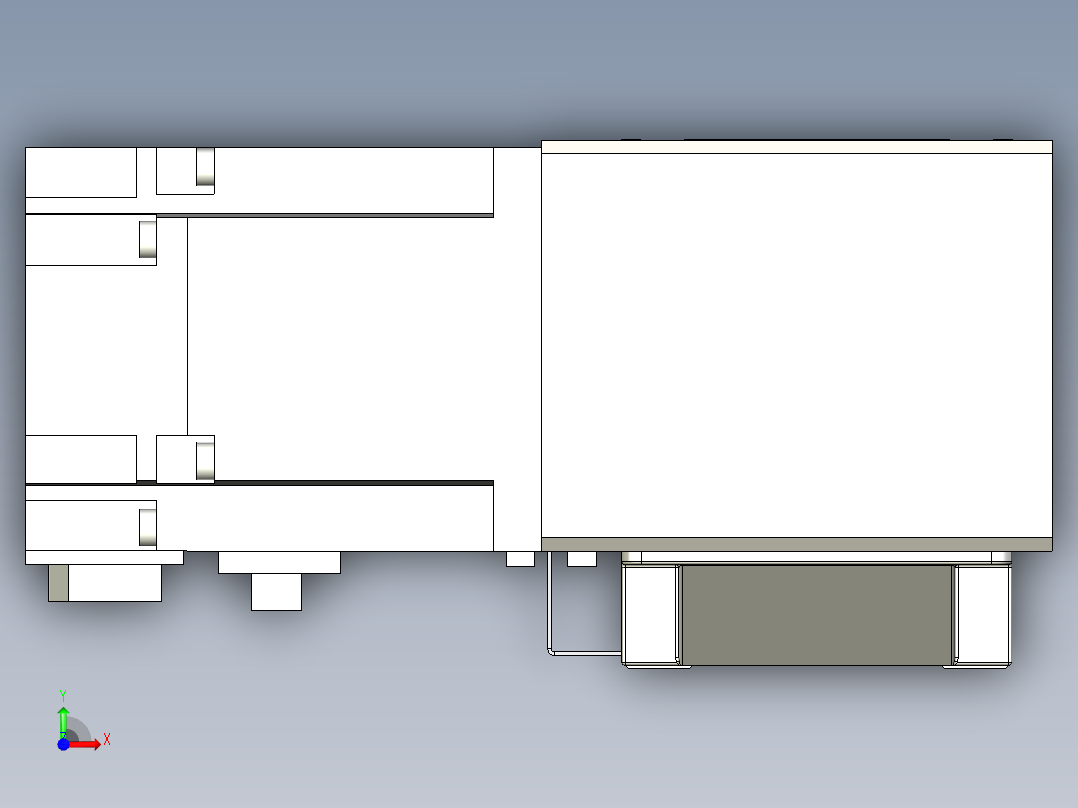 Toyo东佑达直线模组-M65M-X78-1800-L-M20-C4前视图