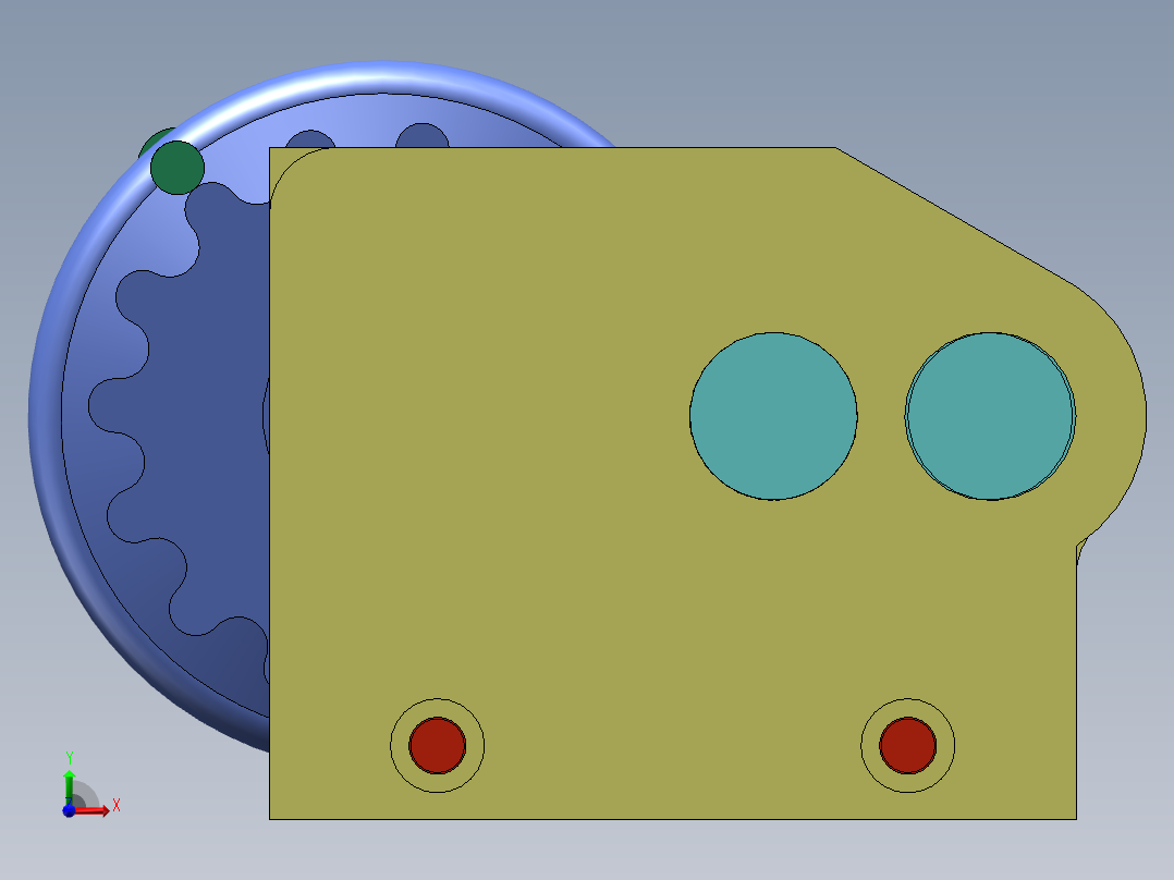 一种压面机构设计前视图