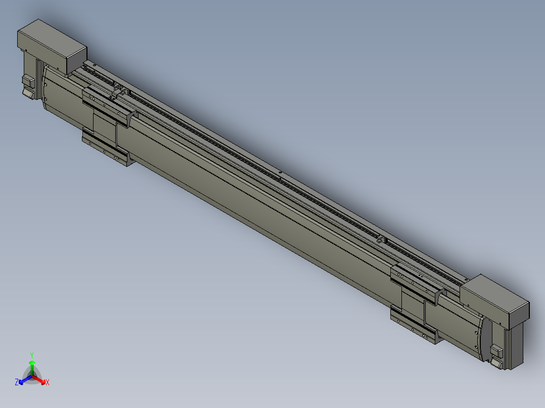 威洛博双电机滑台-VBF14S2-L50-S800-BLR-P40-C6正等轴测图
