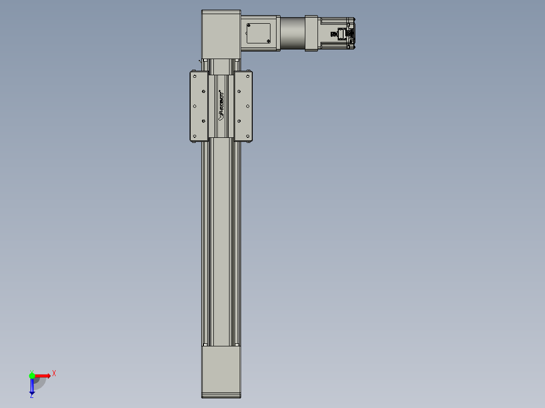 威洛博直线电机模组EB10-L224-S500-R-ZP75-MS3-5K俯视图