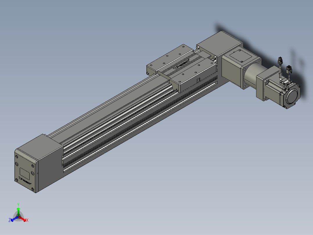 威洛博直线电机模组EB10-L224-S500-R-ZP75-MS3-5K正等轴测图