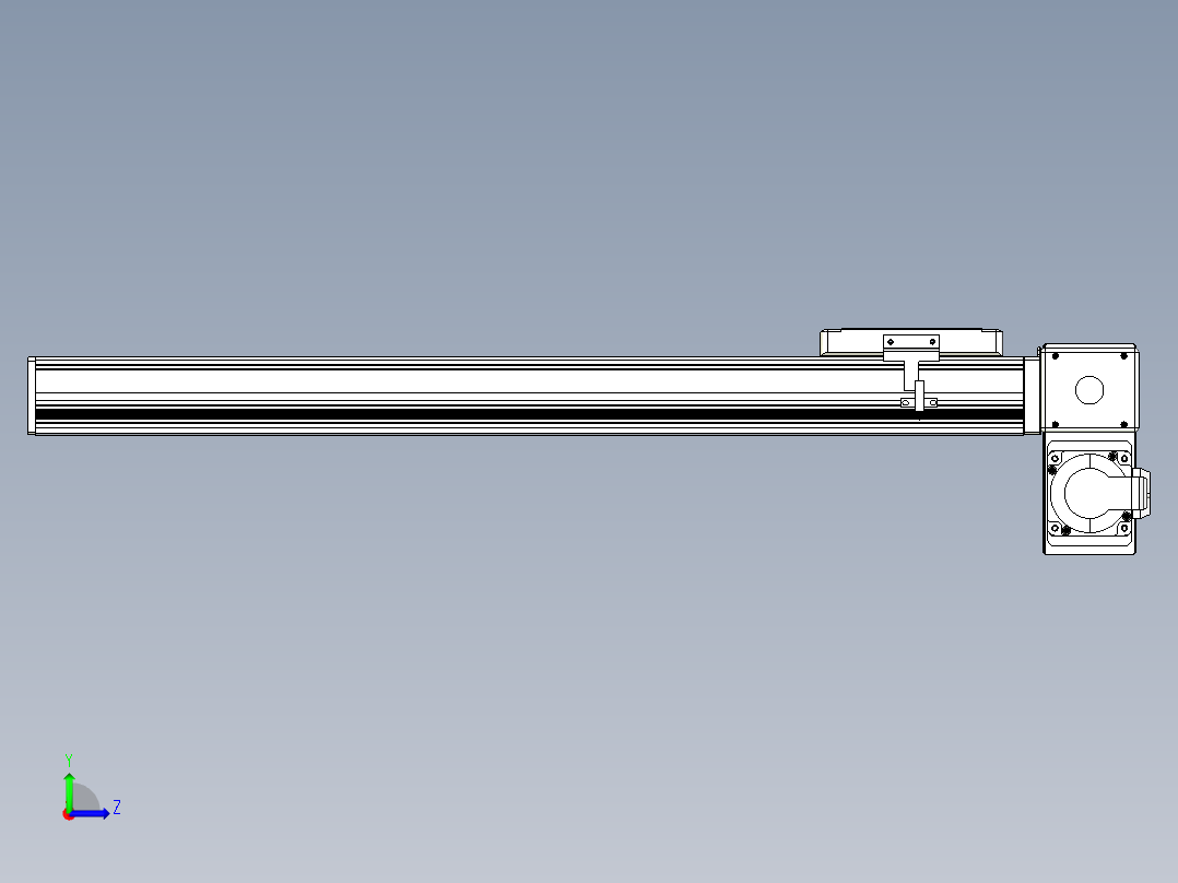 同步带全封闭直线模组TPA-HCB-105D-90-L500-RP-C-P20-N3左视图