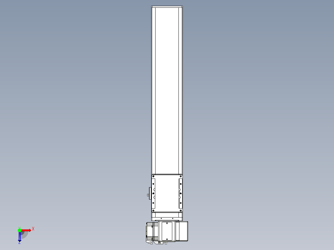 同步带全封闭直线模组TPA-HCB-105D-90-L500-RP-C-P20-N3俯视图