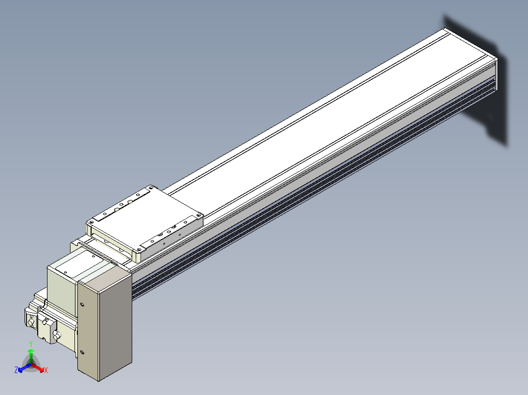 同步带全封闭直线模组TPA-HCB-105D-90-L500-RP-C-P20-N3正等轴测图