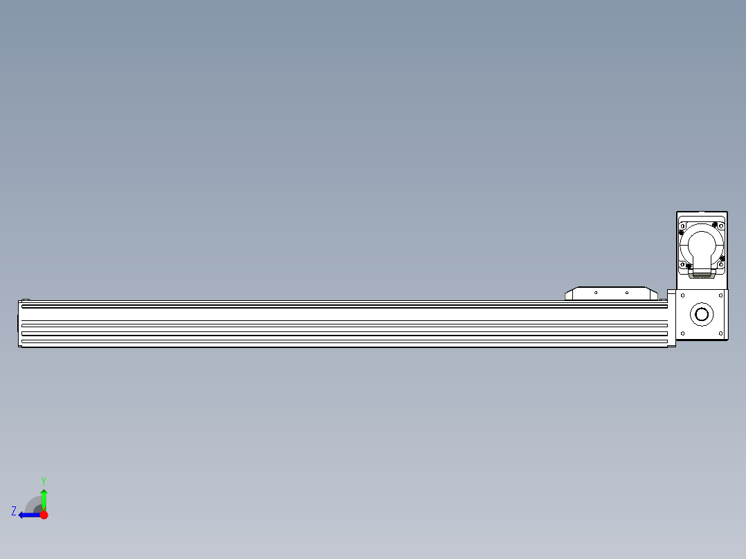 同步带全封闭直线模组TPA-HCB-85D-90-L650-RU-C-P20-N3右视图