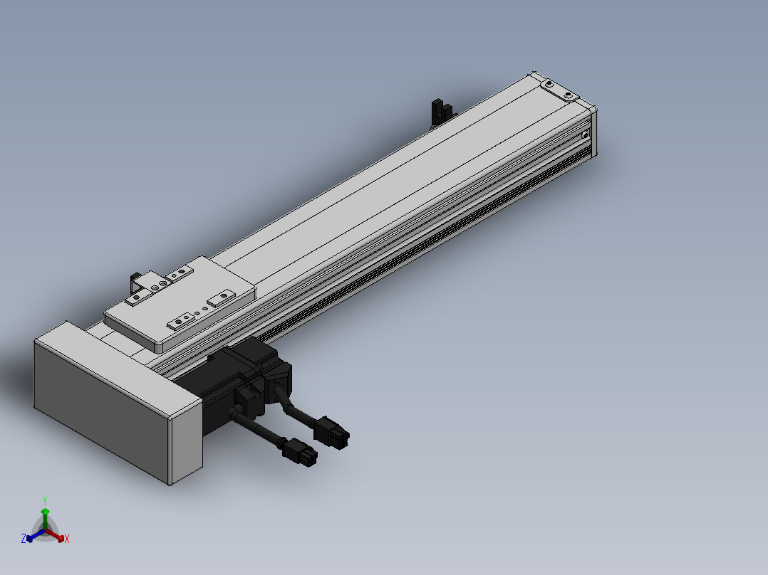 精密模组MY60-T10-300L-BL-P10B-C4-C正等轴测图