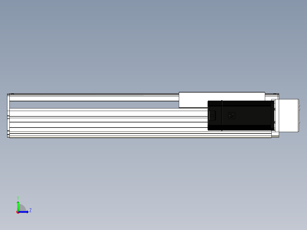Toyo东佑达直线模组-ETH22-400-BR-750W+煞車左视图