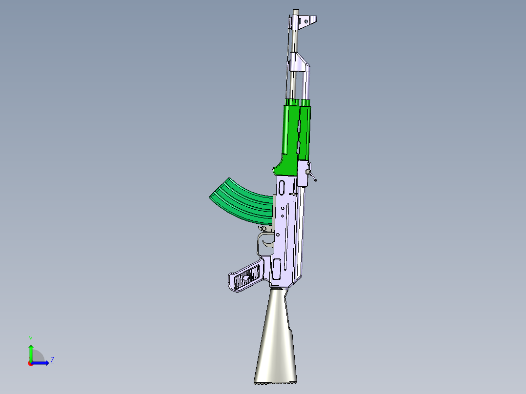 AK47自动步枪左视图