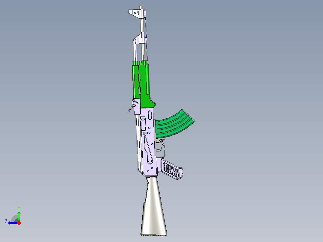 AK47自动步枪右视图