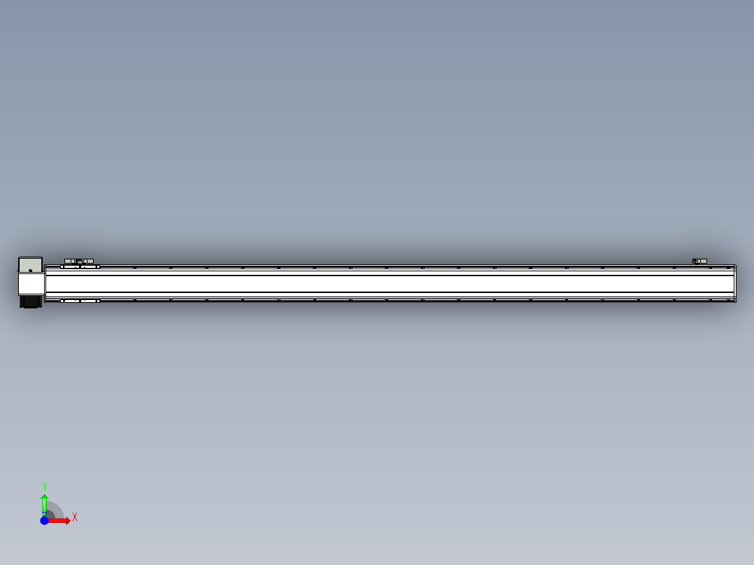 同步带滑台-半封闭B10H-L45-S1700-RD-P40-D3前视图