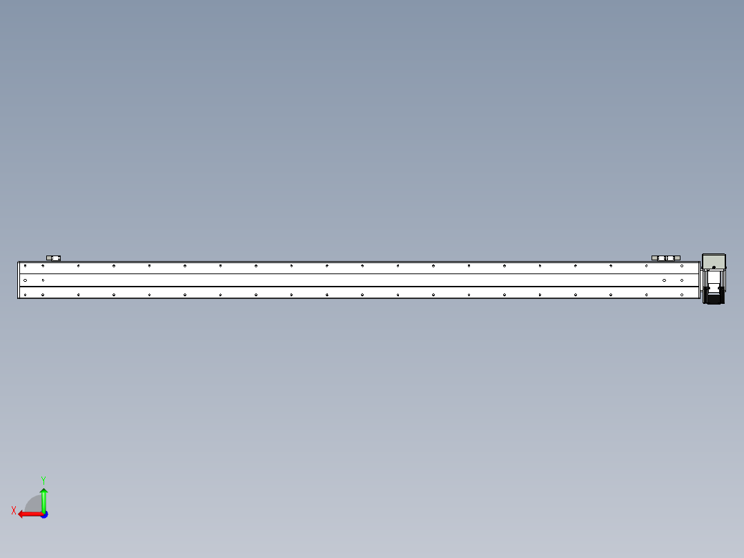同步带滑台-半封闭B10H-L45-S1700-RD-P40-D3后视图