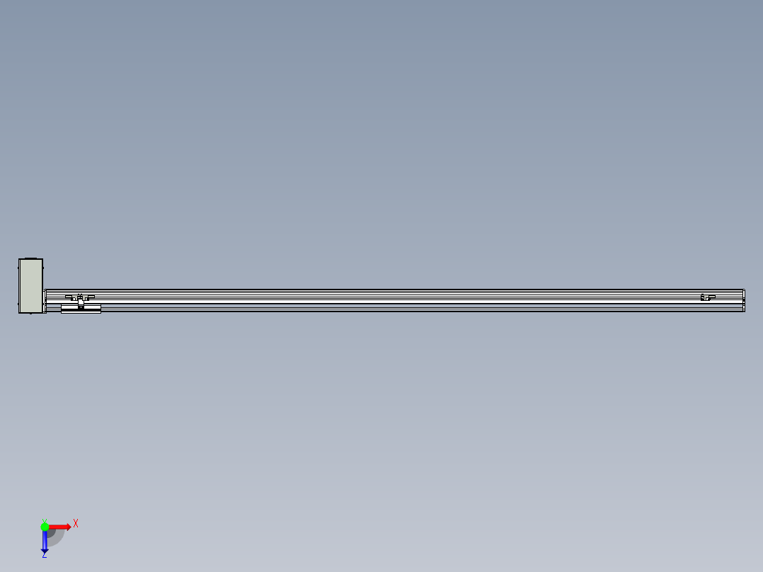同步带滑台-半封闭B10H-L45-S1700-RD-P40-D3俯视图