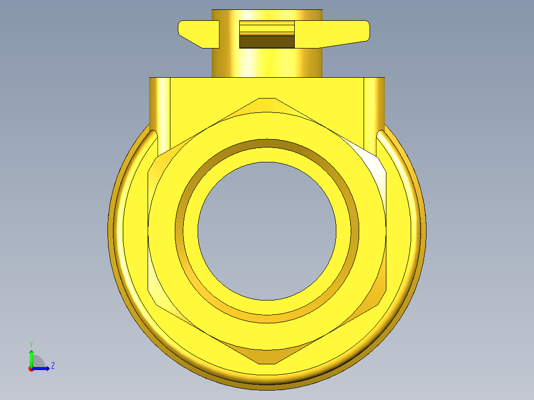 管道手动球阀-水管开关阀-手动阀门395_05_E_1_body左视图