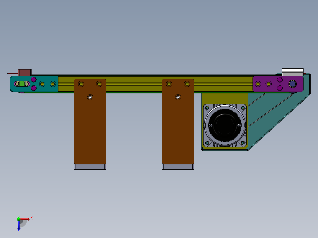 0.54米0.15米皮带输送机构前视图