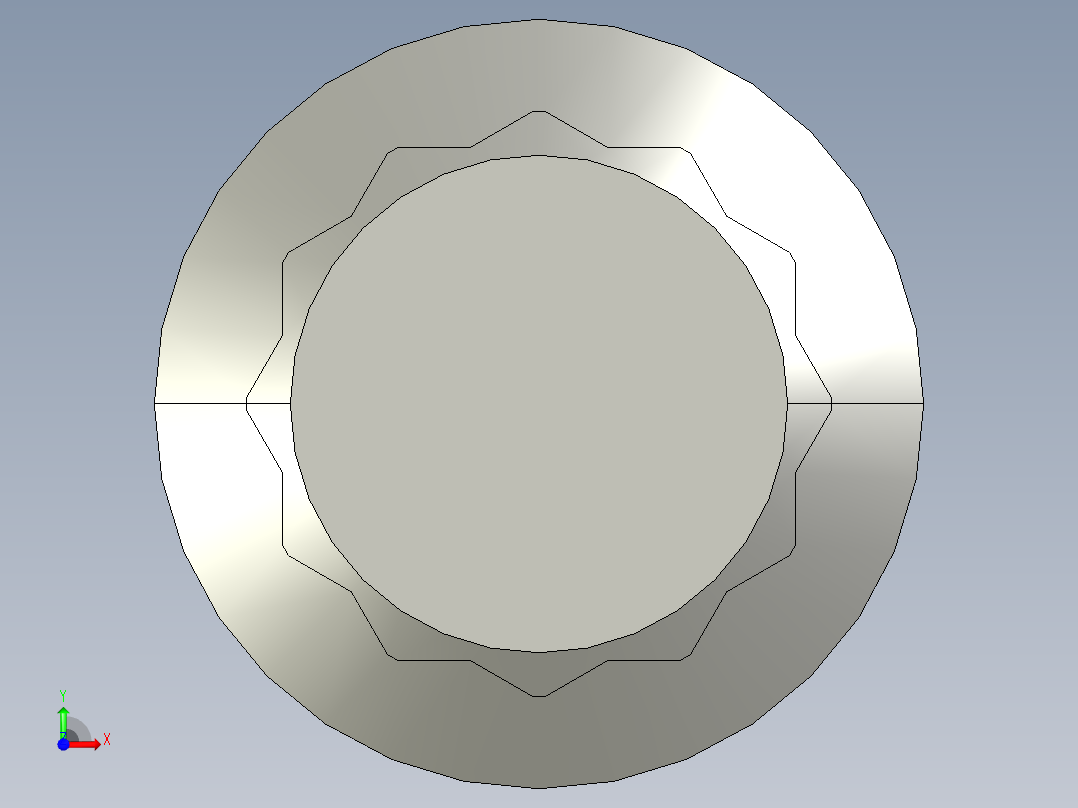 1-4in-20 1.5long 12-point screws.STEP前视图