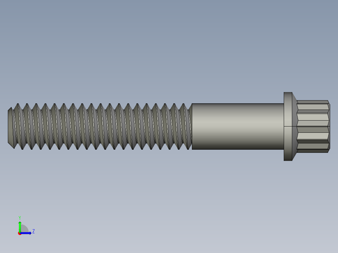 1-4in-20 1.5long 12-point screws.STEP左视图
