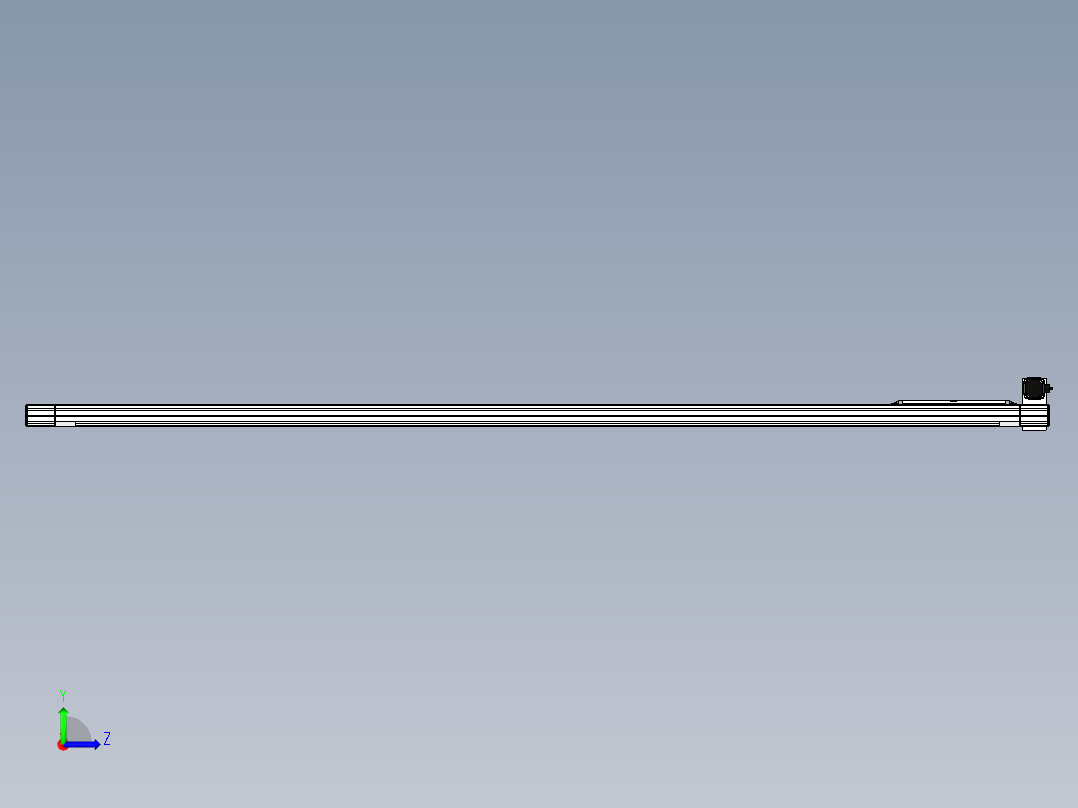 Toyo东佑达直线模组-M65-M-2500-RU-M40-C4左视图