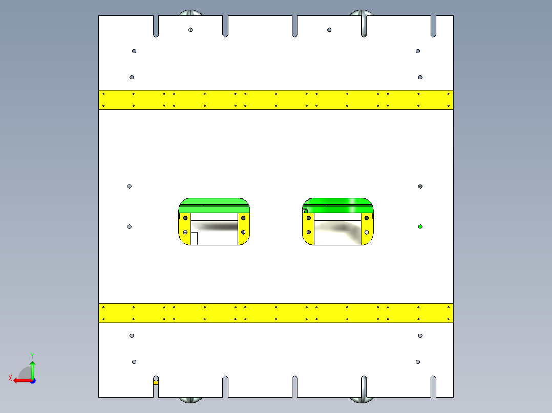 汽车地毯成型模具后视图