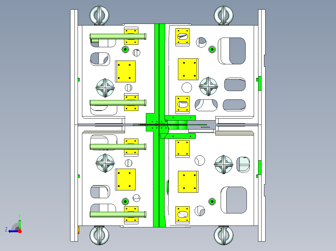 汽车地毯成型模具右视图