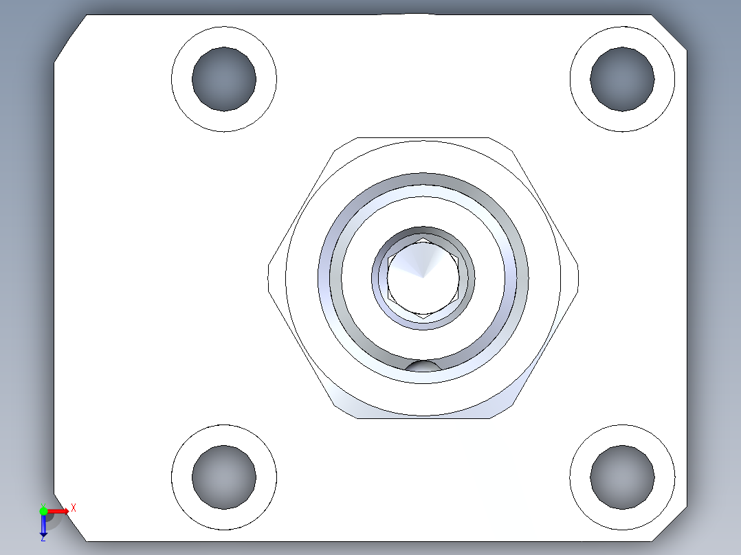 KOSMEKLHA0400-SR-Q30多系列多零件图纸模型俯视图