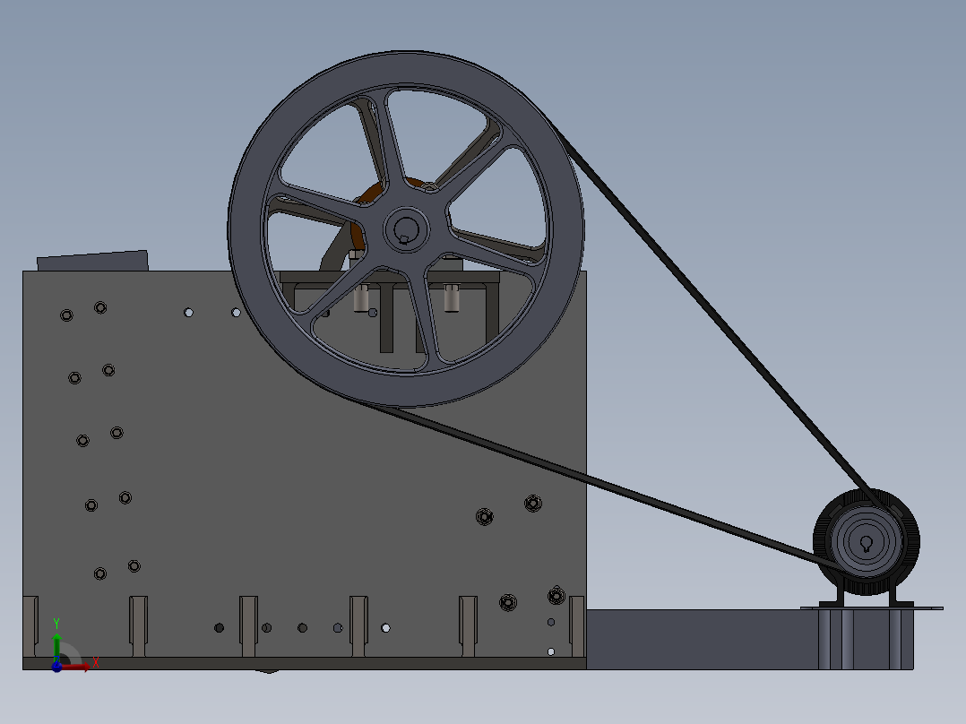 G600颚式破碎机150x150前视图