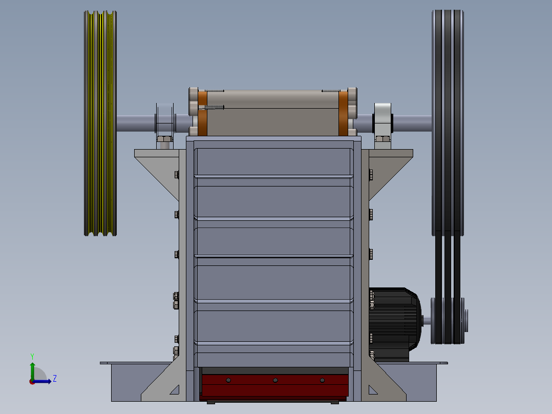 G600颚式破碎机150x150左视图