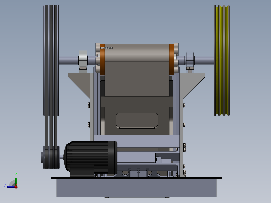 G600颚式破碎机150x150右视图