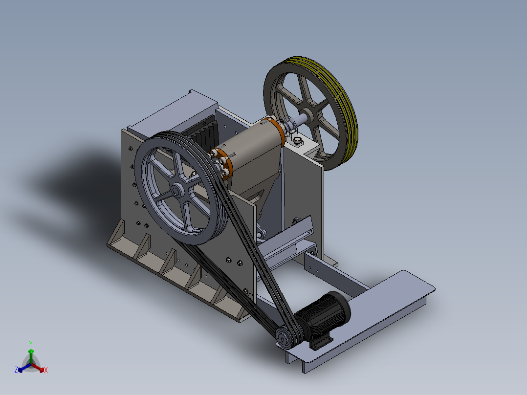 G600颚式破碎机150x150正等轴测图